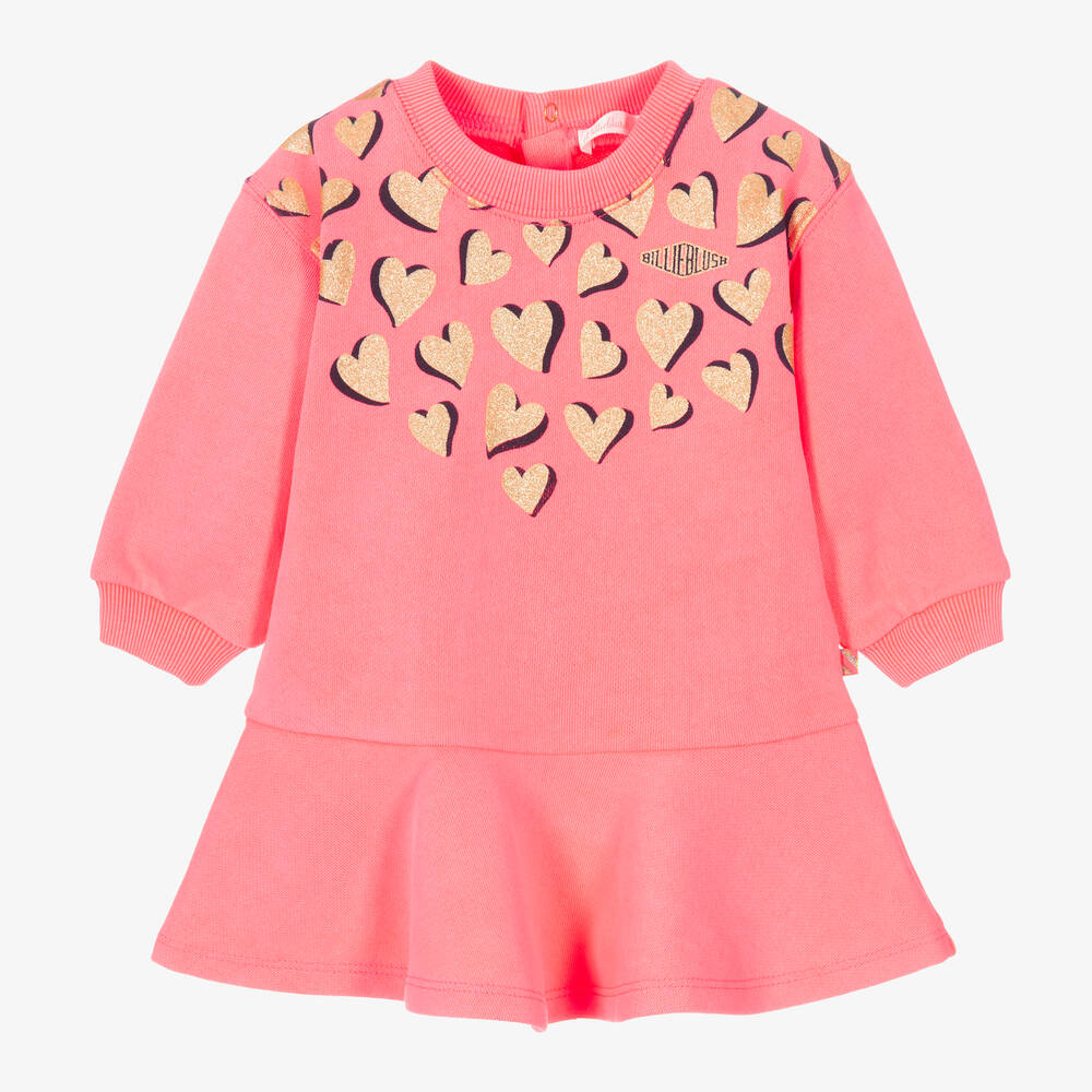 Billieblush - Розовое платье с сердечками для девочек | Childrensalon