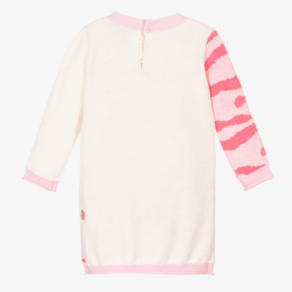 Billieblush-Girls Pink & Ivory Cat Dress | Childrensalon Outlet