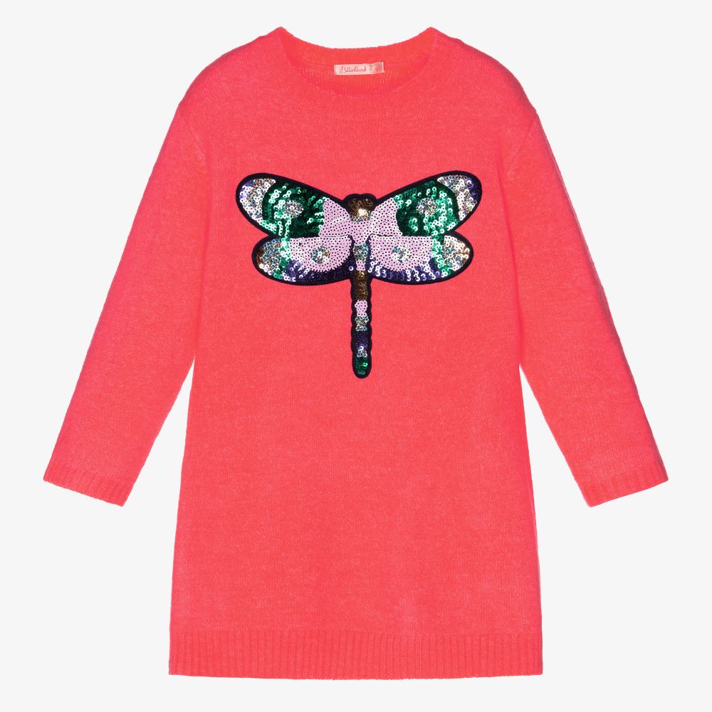 Billieblush - Girls Pink Knitted Dress | Childrensalon