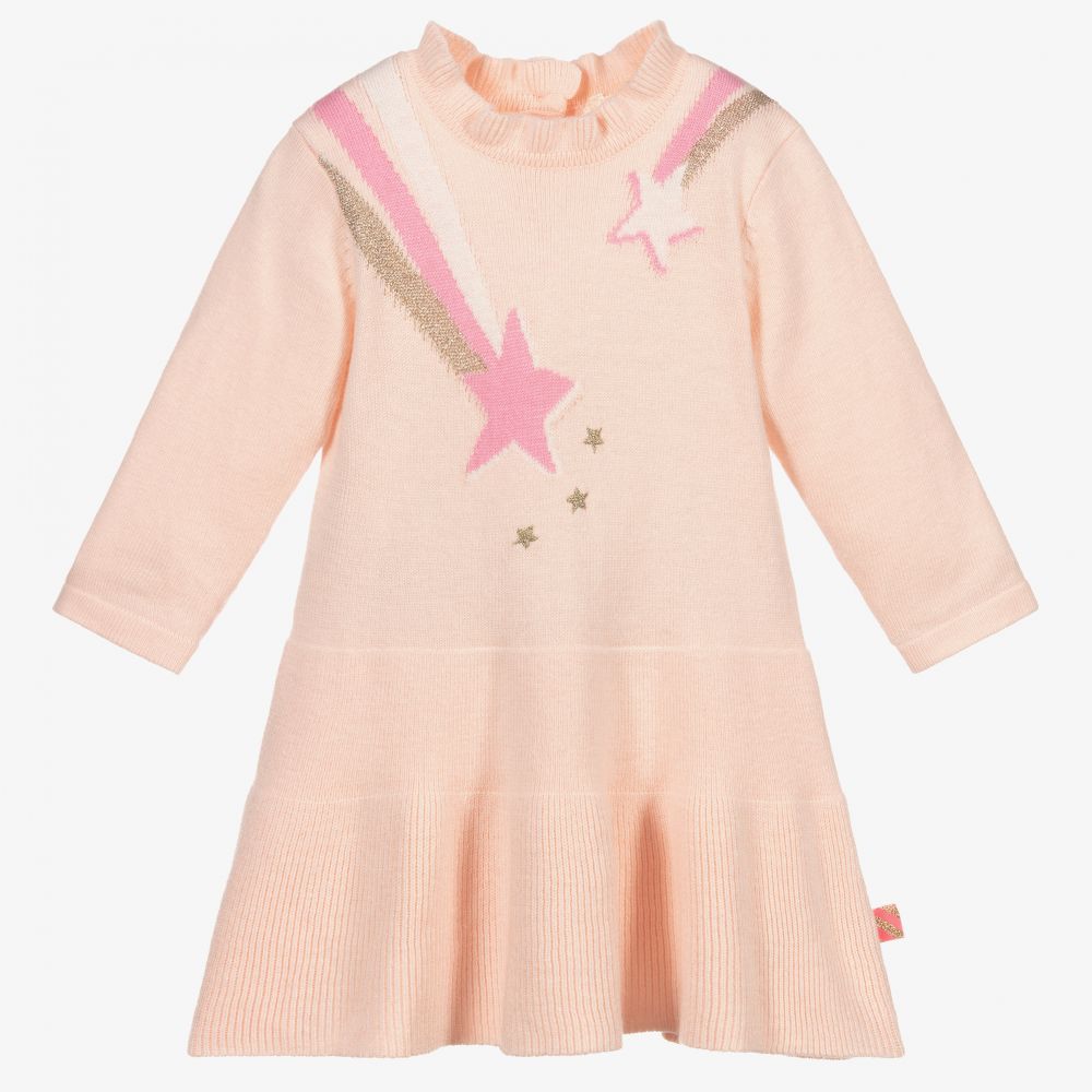 Billieblush - Robe étoilée rose en maille Fille | Childrensalon