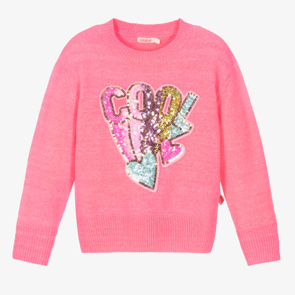 Billieblush - Pull rose en maille Fille | Childrensalon