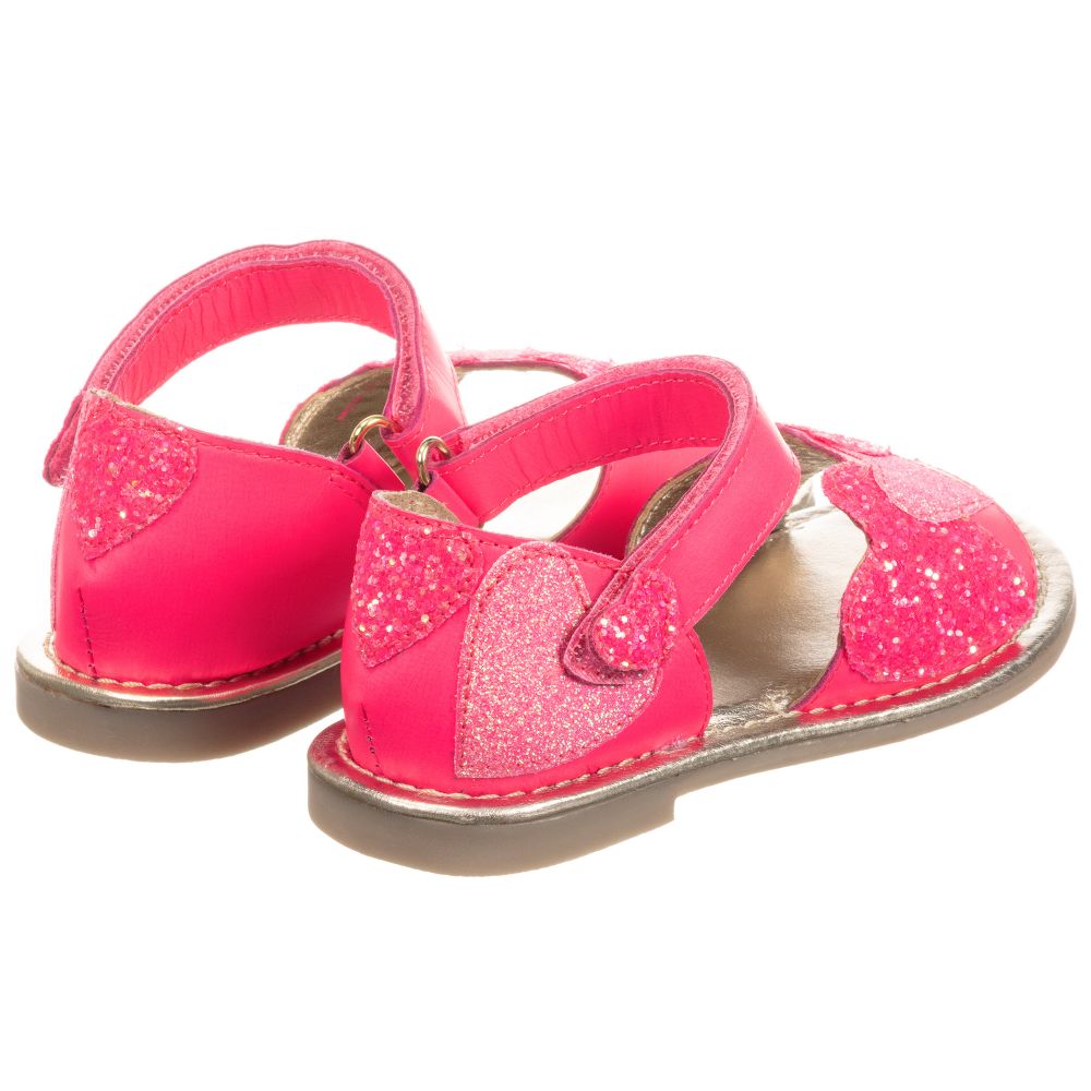 Billieblush - Girls Pink Leather Sandals | Childrensalon Outlet