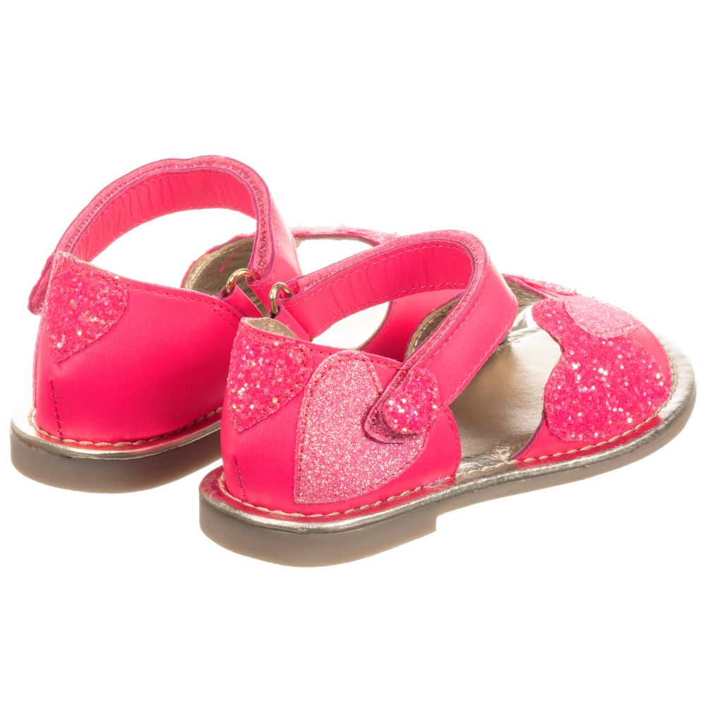 Billieblush-Girls Pink Leather Sandals | Childrensalon Outlet