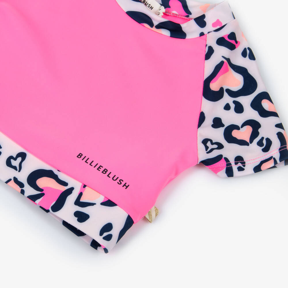 Billieblush-Спортивный топ с розовым принтом в виде сердца для девочек | Childrensalon Outlet