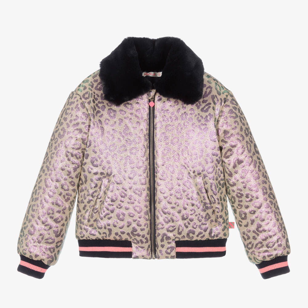 Billieblush - Розовая куртка с леопардовым принтом для девочек | Childrensalon