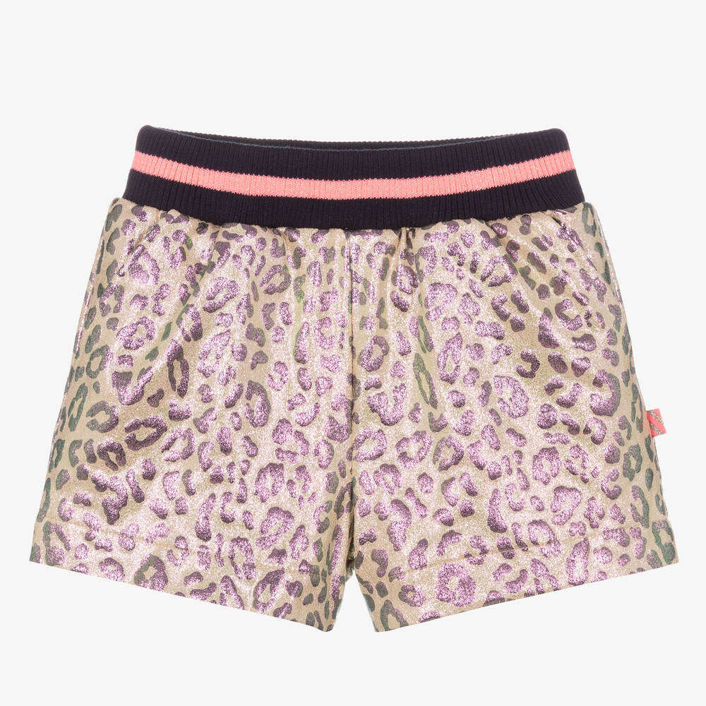 Billieblush Girls Pink Leopard Print Shorts Childrensalon Outlet