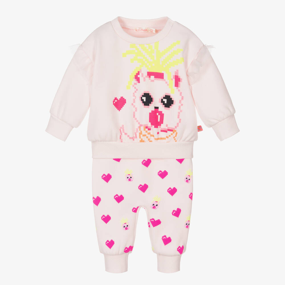 Billieblush - Rosa Trainingsanzug mit Lama | Childrensalon