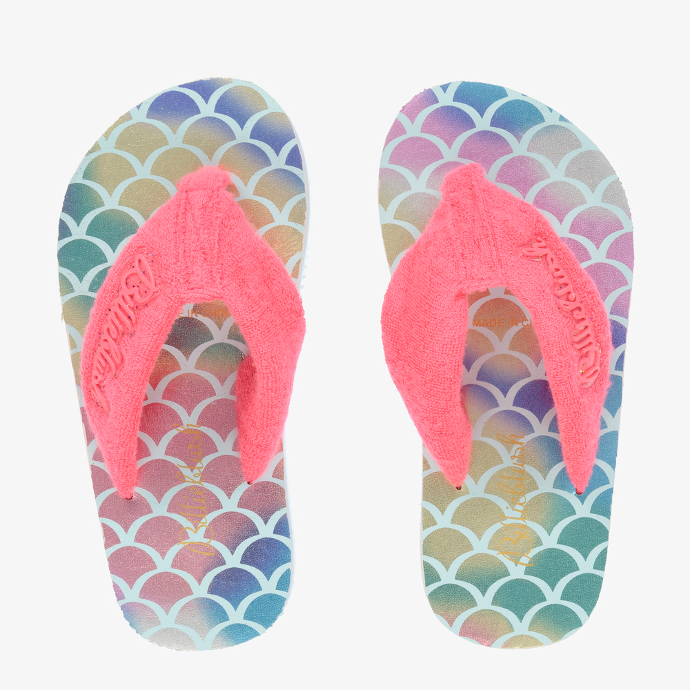 Billieblush - Girls Pink Logo Flip-Flops | Childrensalon