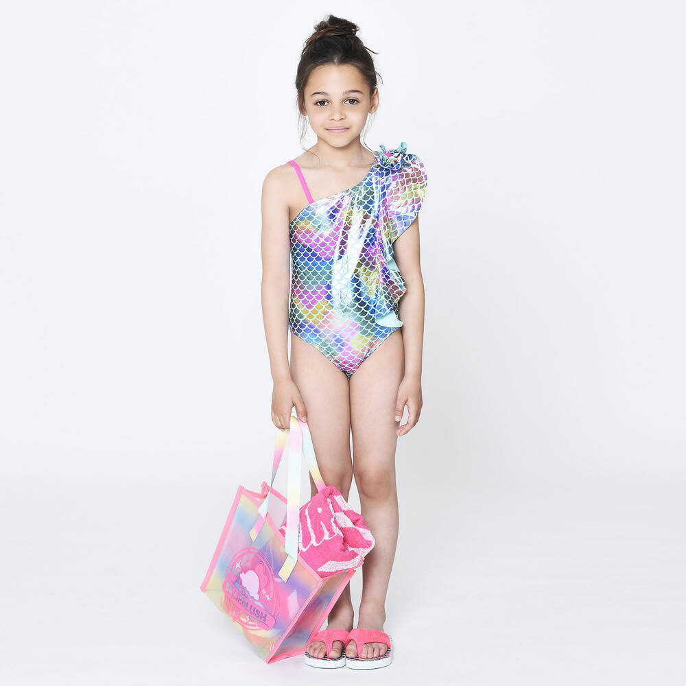 Billieblush-Girls Pink Logo Flip-Flops | Childrensalon Outlet