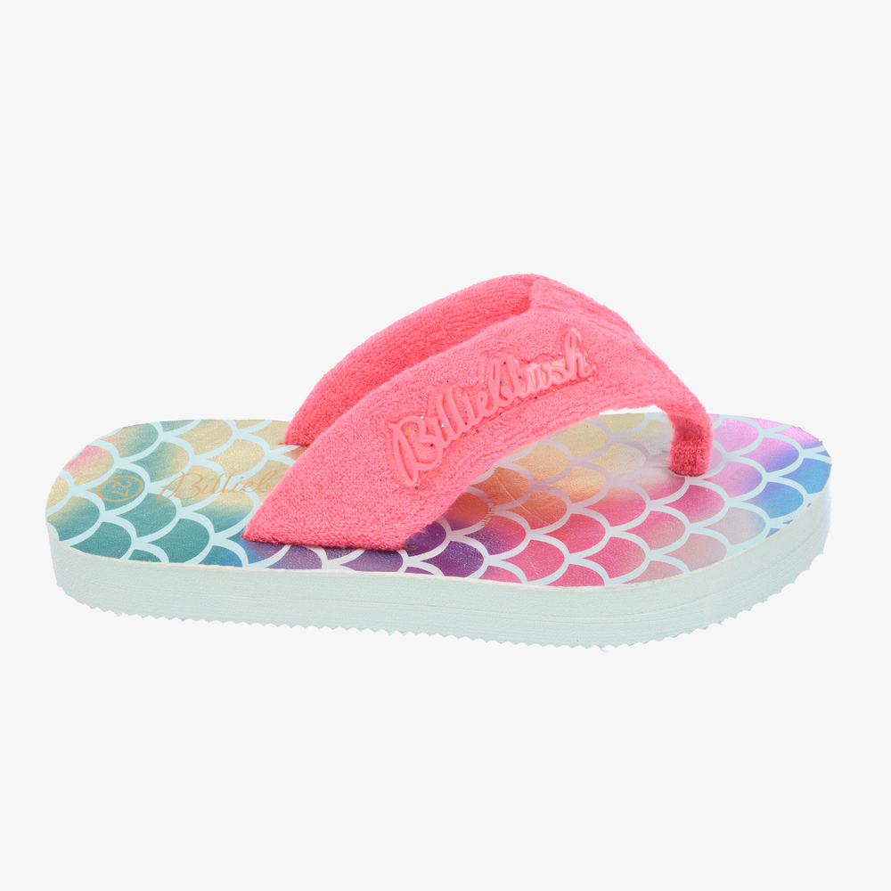 Billieblush-Girls Pink Logo Flip-Flops | Childrensalon Outlet