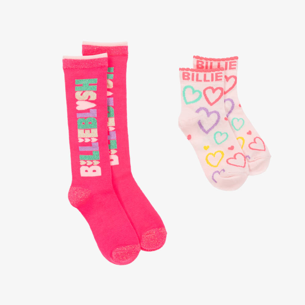 Billieblush-Girls Pink Logo Sock Duo | Childrensalon Outlet