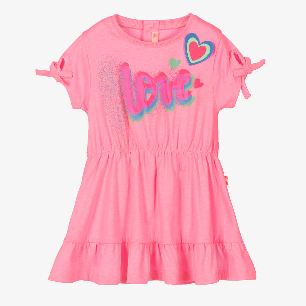 Billieblush - Розовое платье с принтом граффити | Childrensalon
