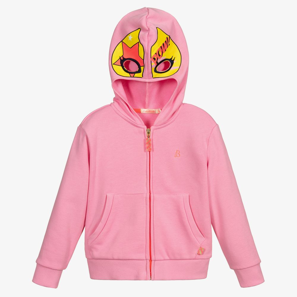 Billieblush - Girls Pink Masked Zip-Up Top | Childrensalon