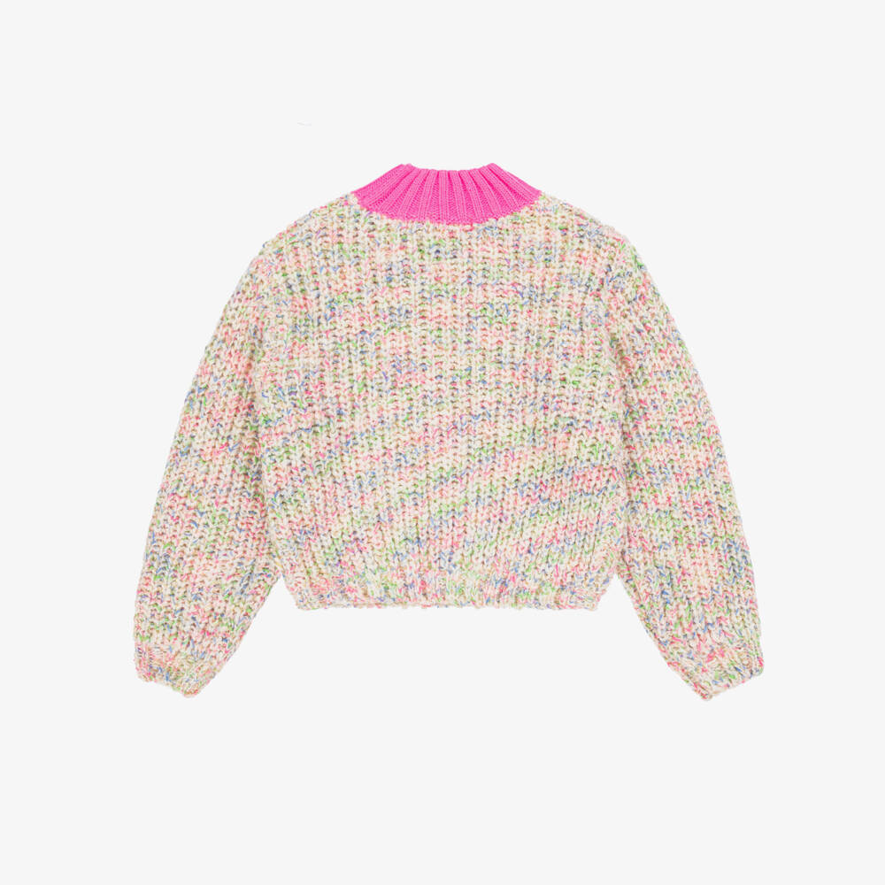 Billieblush-Girls Pink Metallic Knit Pullover | Childrensalon Outlet