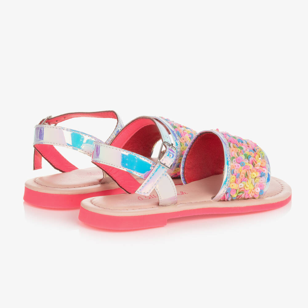 Pink sequin sandals sales