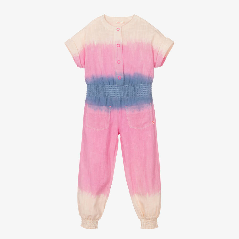 Billieblush - Rosa Ombré-Baumwoll-Jumpsuit | Childrensalon