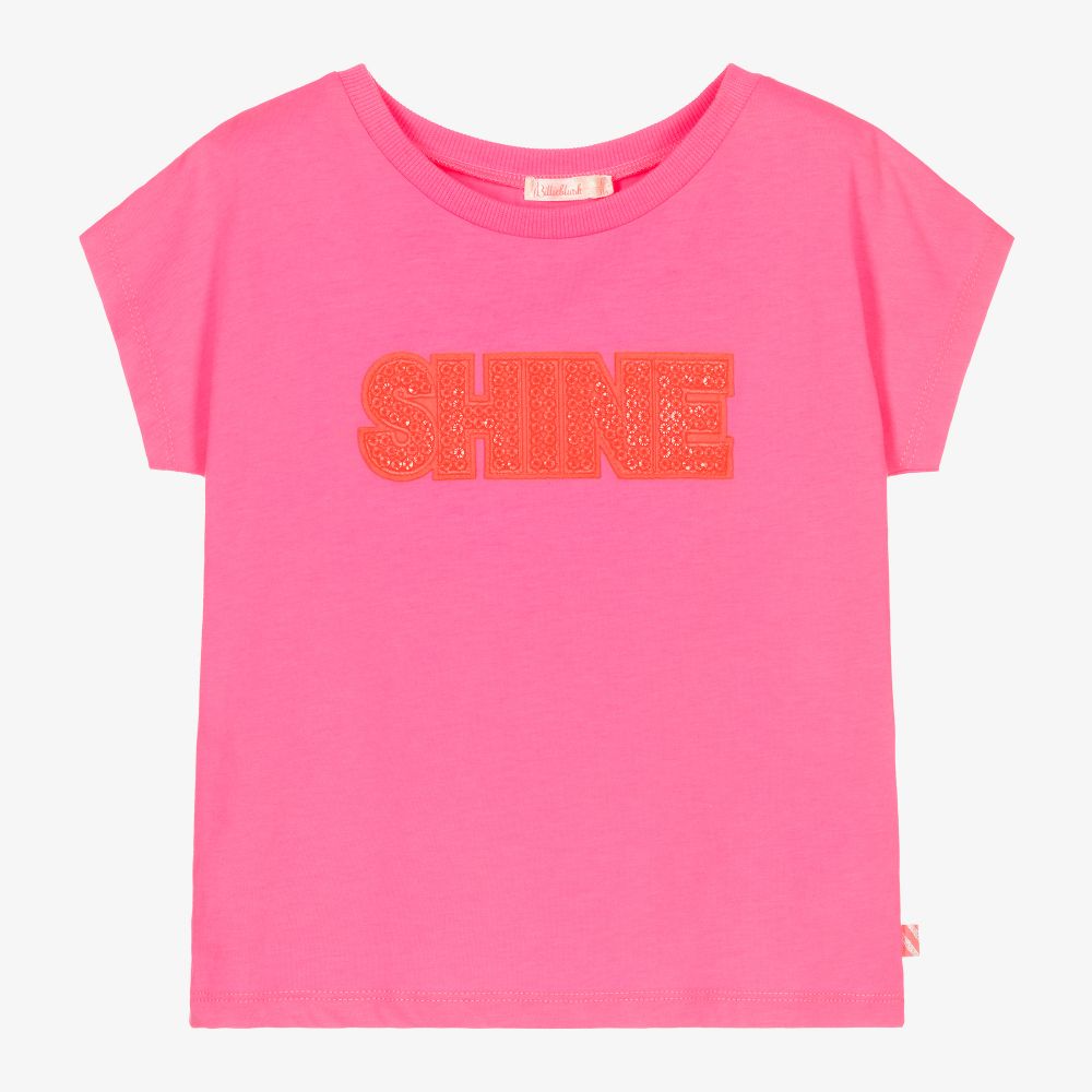 Billieblush-Girls Pink & Orange T-Shirt | Childrensalon Outlet
