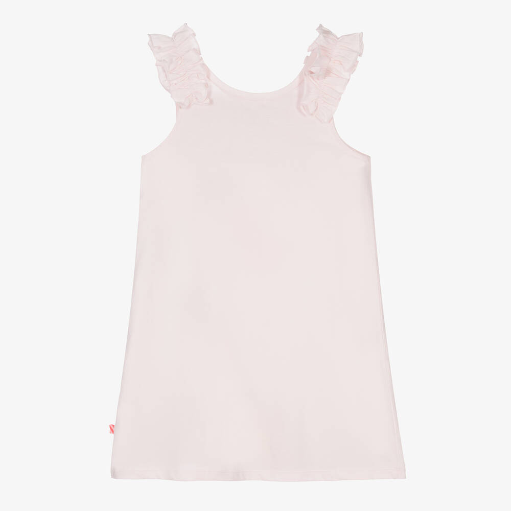 Billieblush-Girls Pink Palm Print Cotton Dress | Childrensalon Outlet