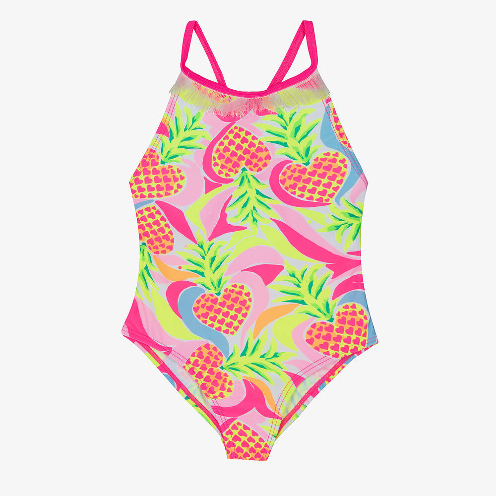 Billieblush - Rosa Badeanzug mit Ananas-Print | Childrensalon