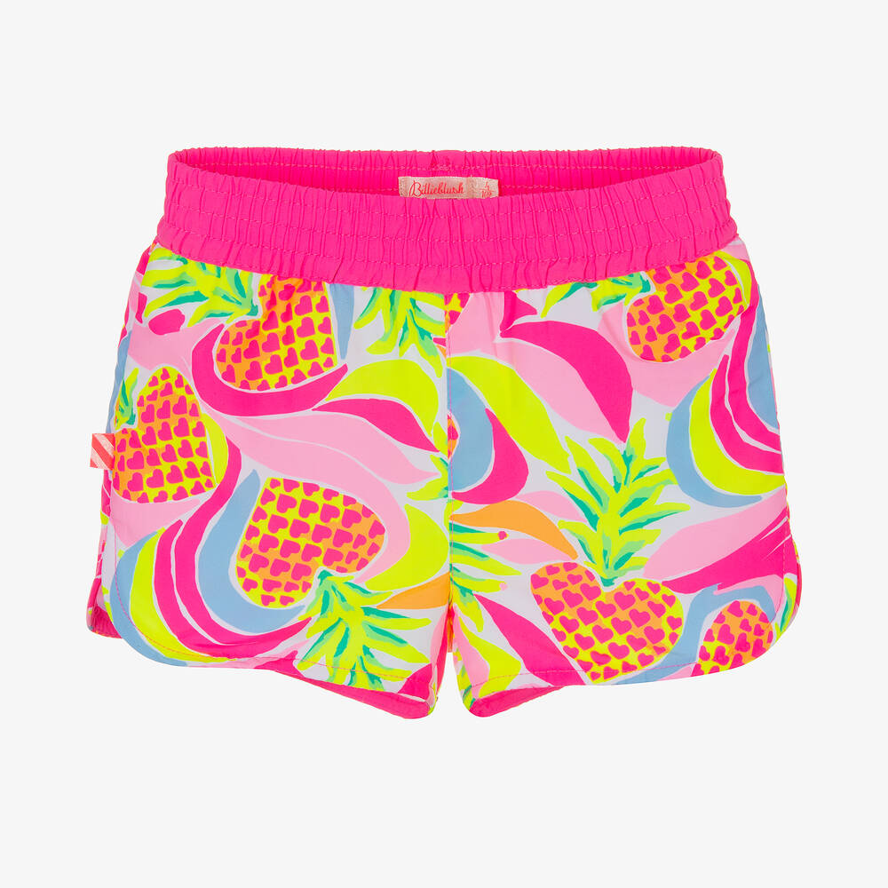 Billieblush - Girls Pink Pineapple Swim Shorts | Childrensalon