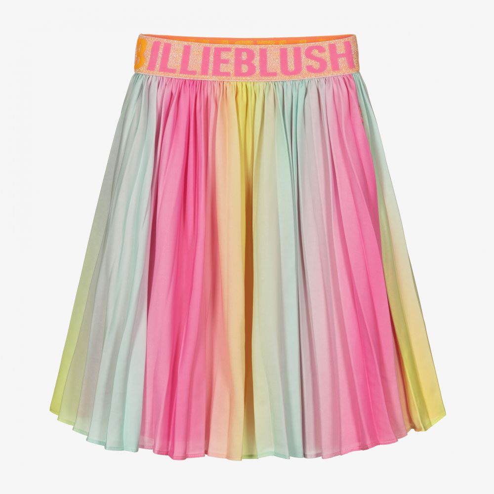 Billieblush - تنورة بكسرات لون زهري وأصفر وأخضر نعناعي | Childrensalon