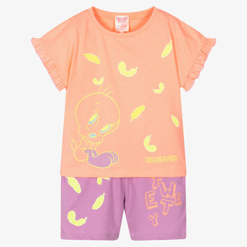 Billieblush - Girls Pink & Purple Looney Tunes Pyjamas | Childrensalon