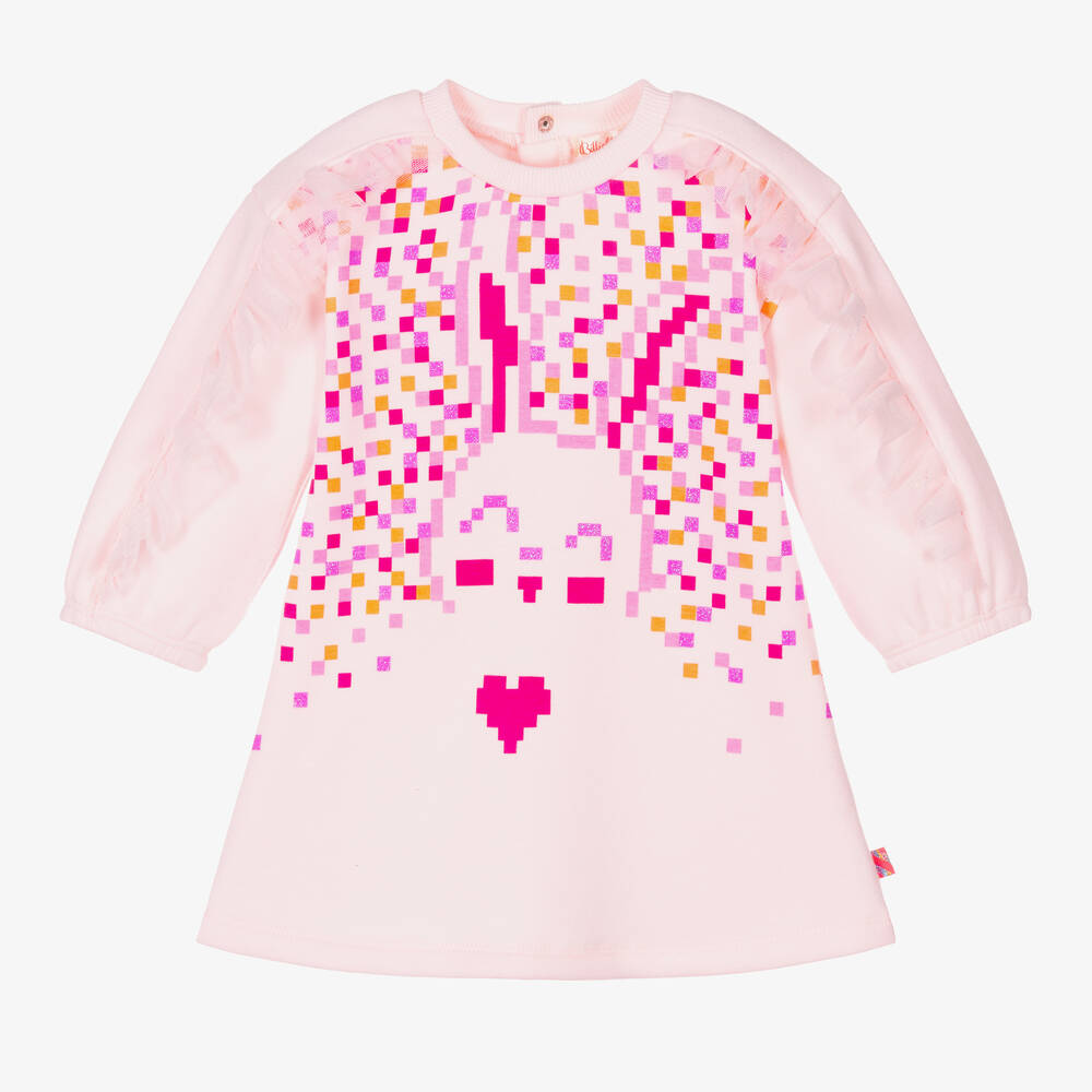 Billieblush - Girls Pink Rabbit Sweatshirt Dress | Childrensalon