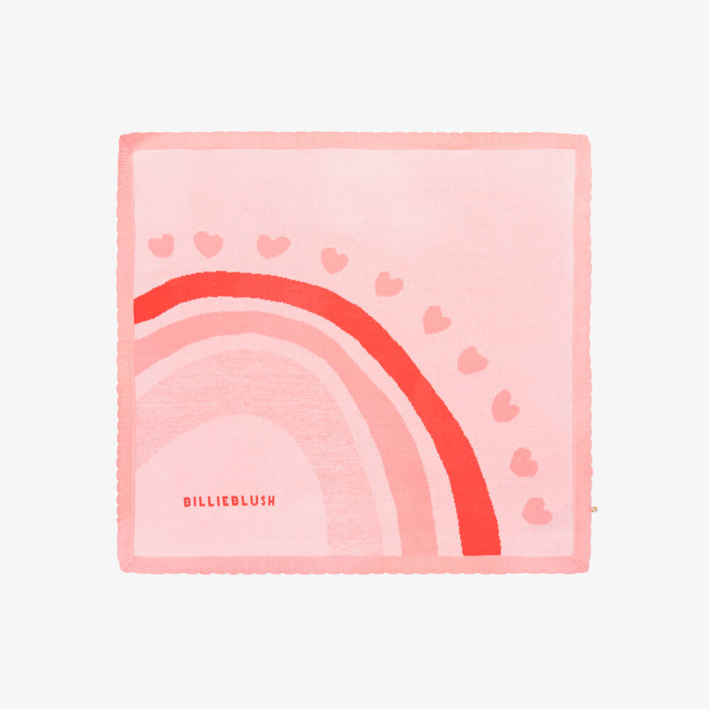 Billieblush-Girls Pink Rainbow Knit Blanket | Childrensalon Outlet