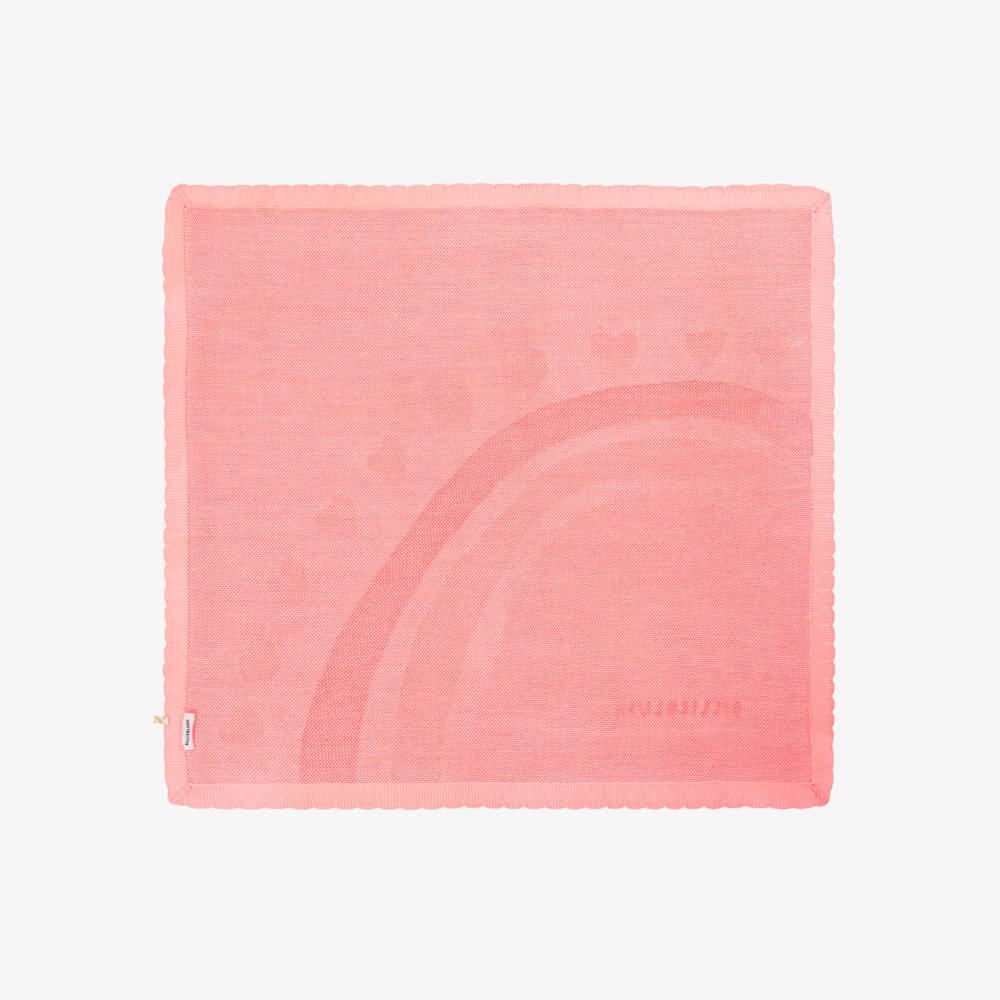 Billieblush-Girls Pink Rainbow Knit Blanket | Childrensalon Outlet