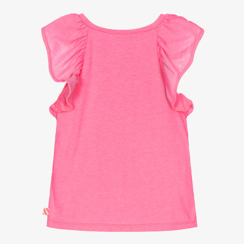 Billieblush-Розовая футболка с радугой для девочек | Childrensalon Outlet