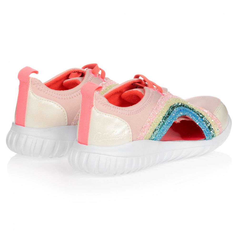 Billieblush-Girls Pink Rainbow Trainers  | Childrensalon Outlet