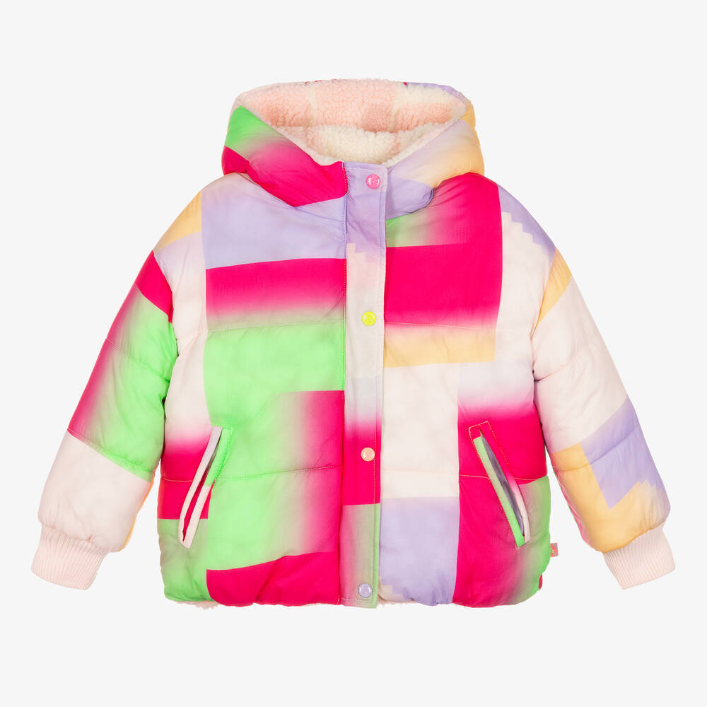 Billieblush - Girls Pink Reversible Hooded Jacket | Childrensalon