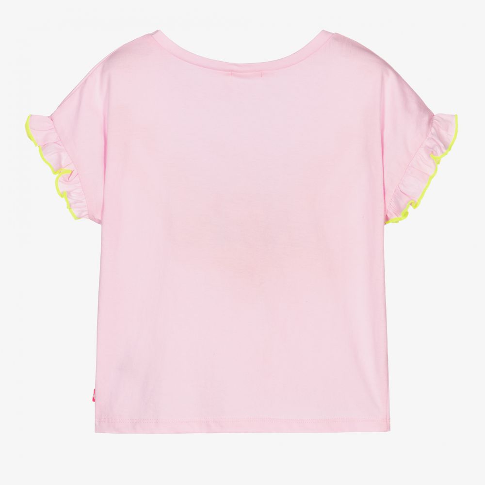 Billieblush-تيشيرت قطن لون زهري باهت للبنات | Childrensalon Outlet