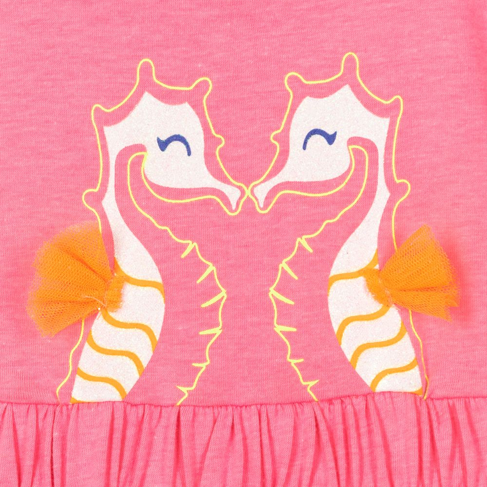 Billieblush-Girls Pink Seahorse Dress | Childrensalon Outlet