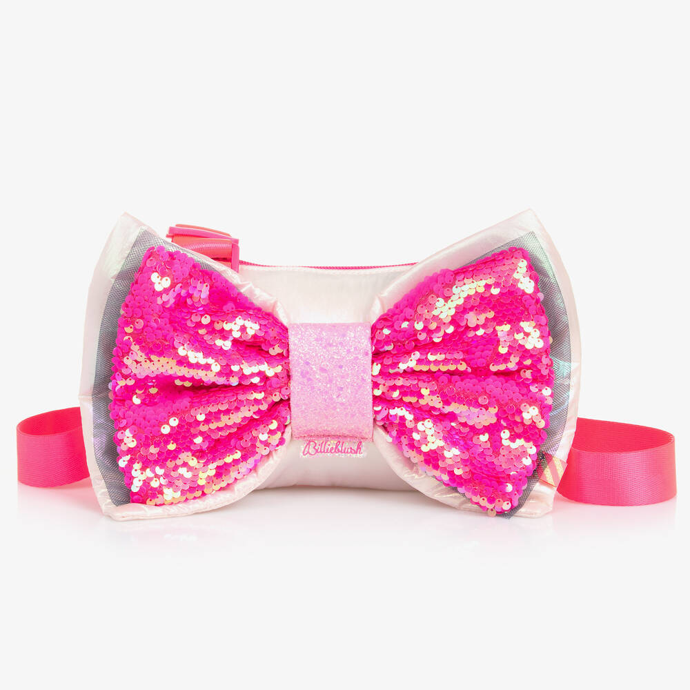 Billieblush-Girls Pink Sequin Bow Bag (26cm) | Childrensalon Outlet