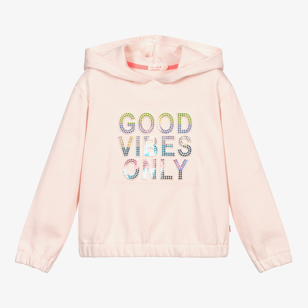 Billieblush - Girls Pink Sequin Hoodie | Childrensalon