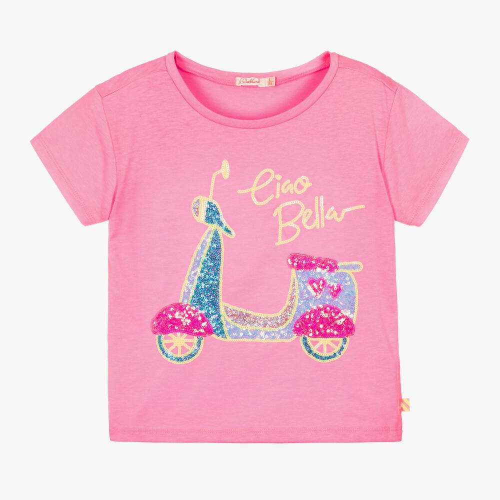 Billieblush-Girls Pink Sequin Scooter Tee | Childrensalon Outlet