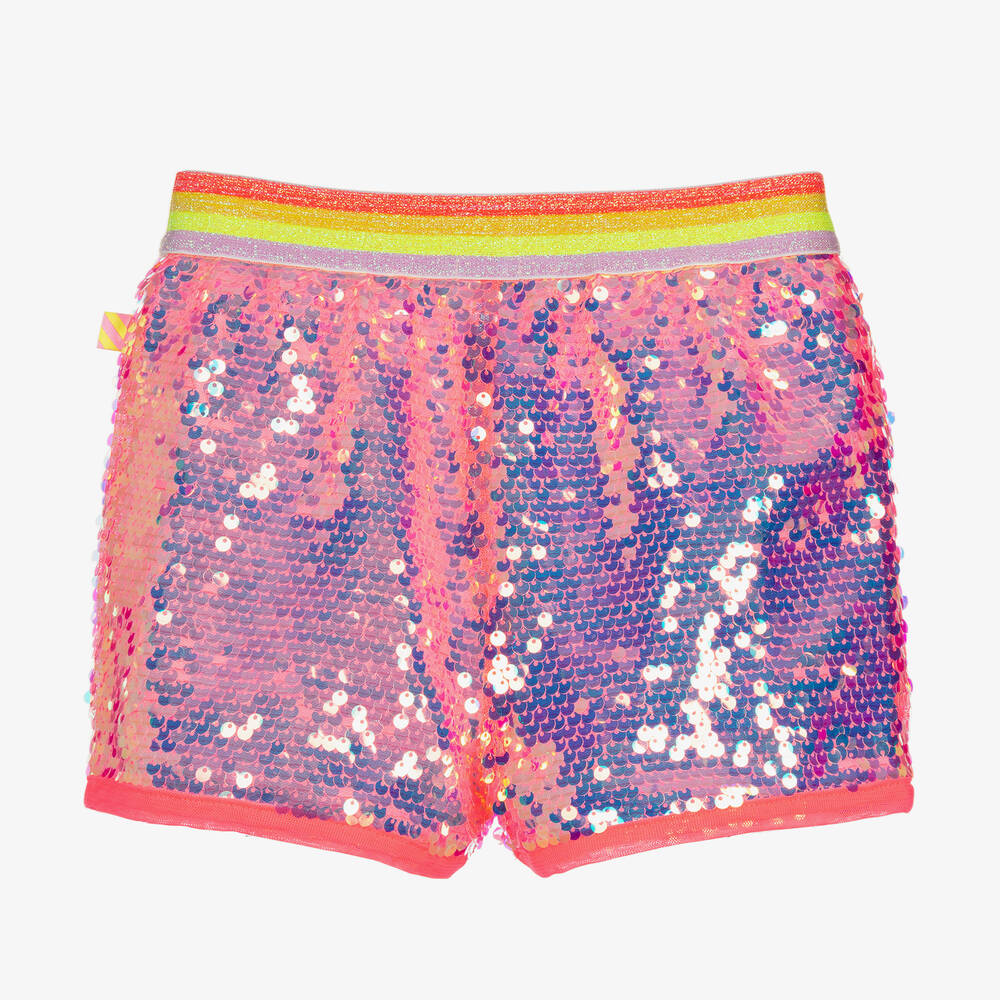 Billieblush-Girls Pink Sequin Shorts | Childrensalon Outlet