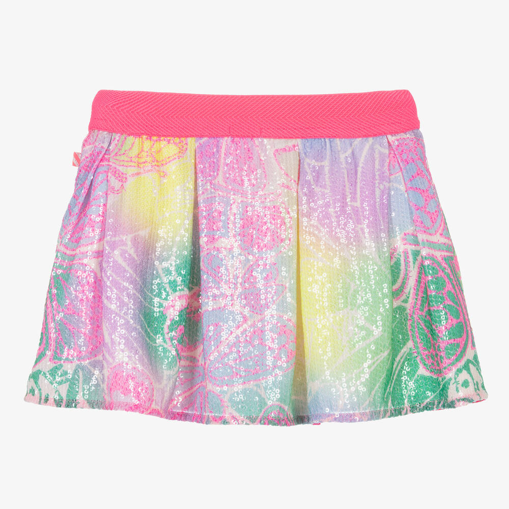 Billieblush-Girls Pink Sequinned Butterfly Skirt | Childrensalon Outlet