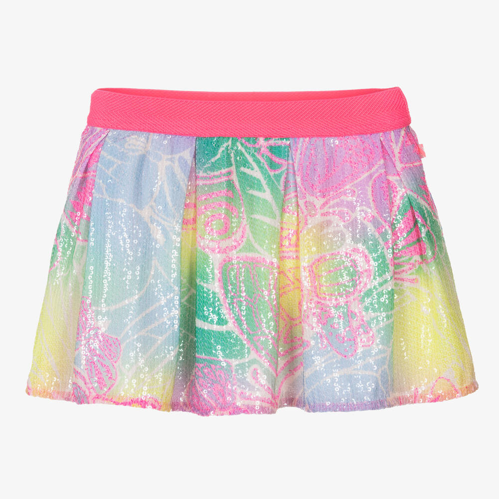 Billieblush - Girls Pink Sequinned Butterfly Skirt | Childrensalon