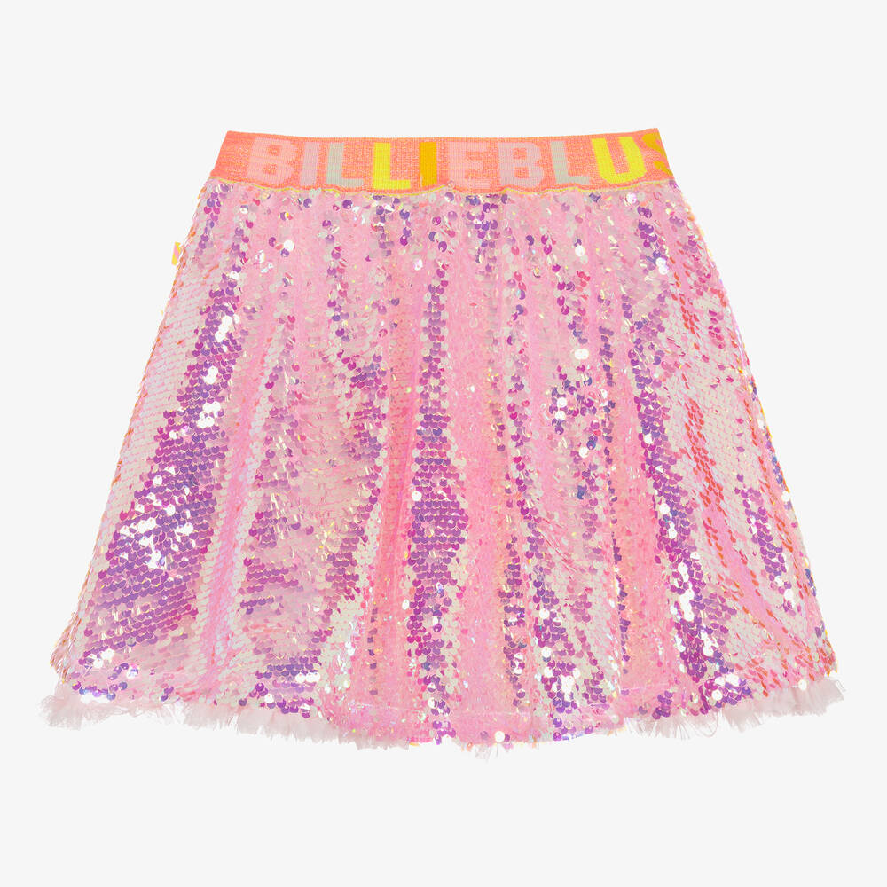 Billieblush Girls Pink Sequinned Skirt