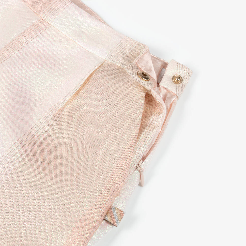 Billieblush-Girls Pink Shimmering Summer Shorts | Childrensalon Outlet