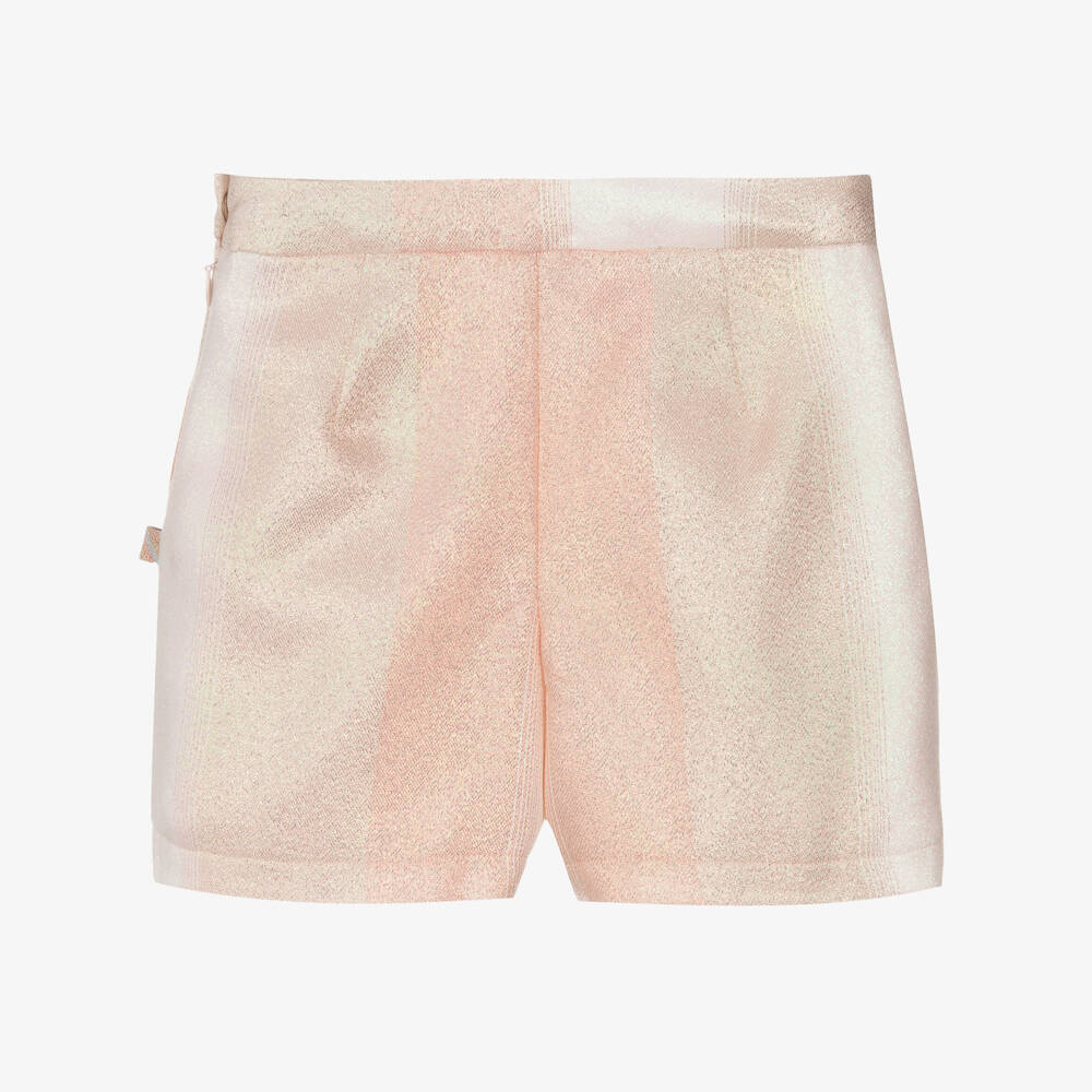 Billieblush-Girls Pink Shimmering Summer Shorts | Childrensalon Outlet