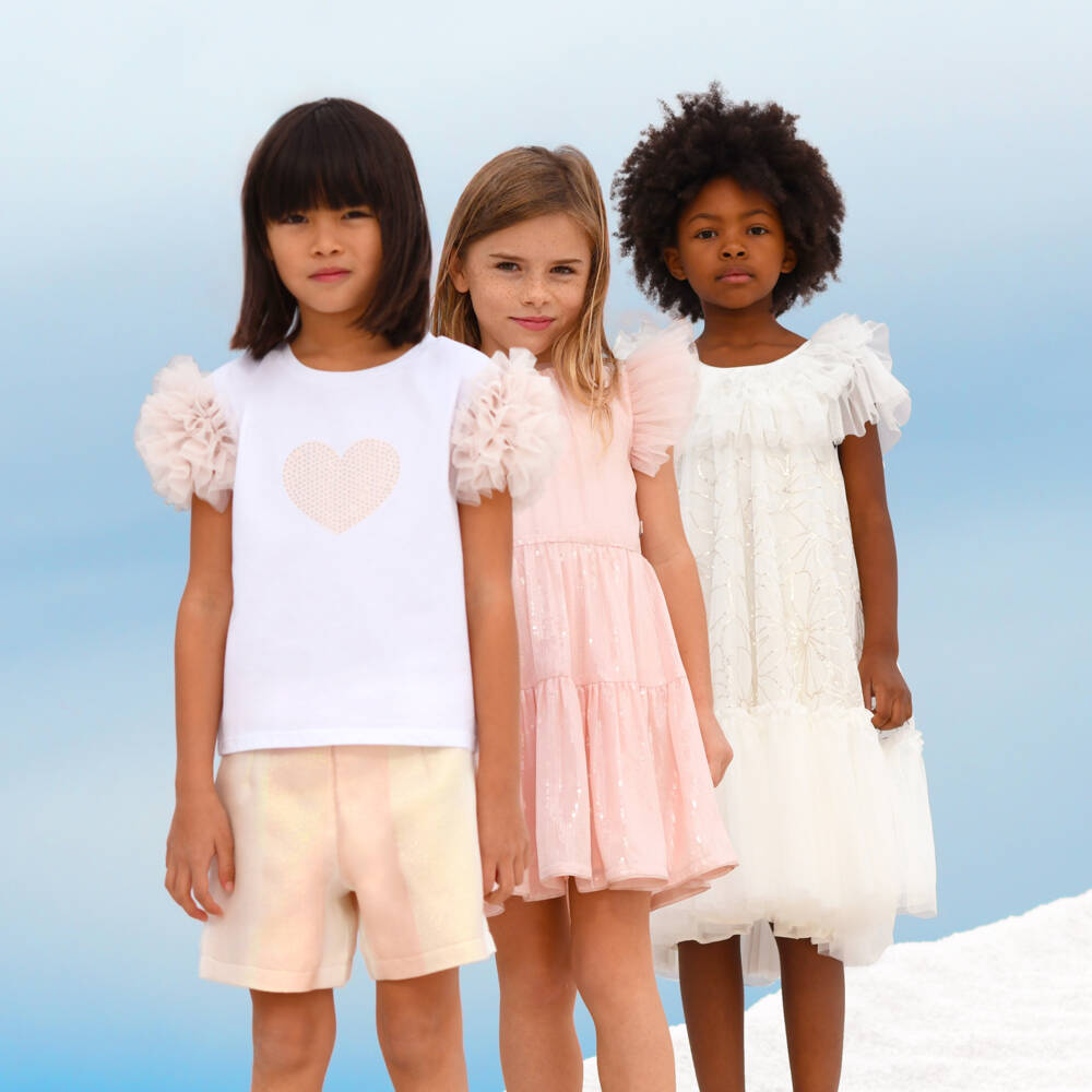 Billieblush-Girls Pink Shimmering Summer Shorts | Childrensalon Outlet