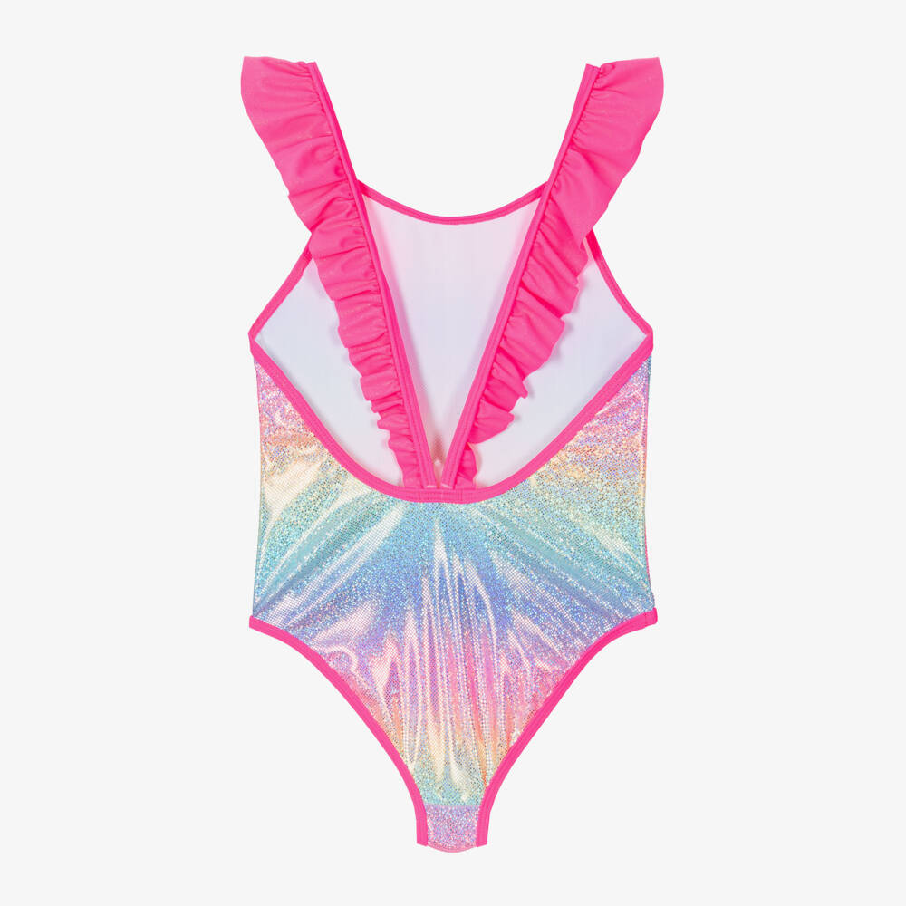 Billieblush-Girls Pink Shimmering Swimsuit | Childrensalon Outlet