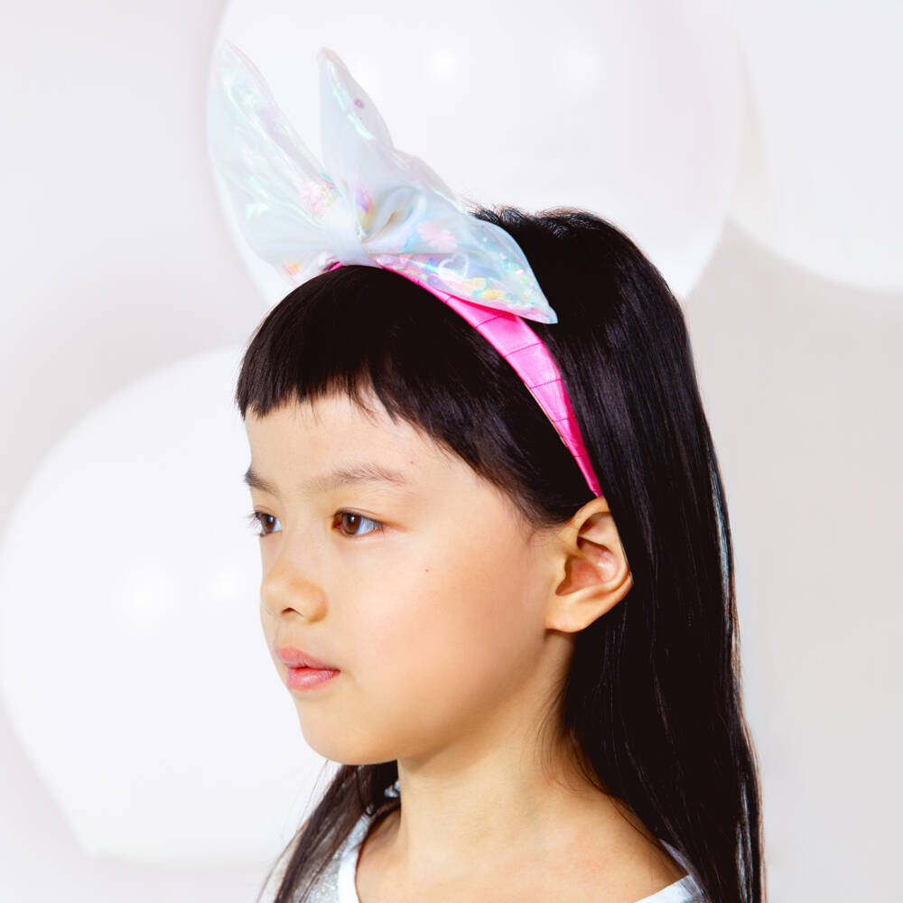 Billieblush-Girls Pink Sparkle Bow Headband | Childrensalon Outlet