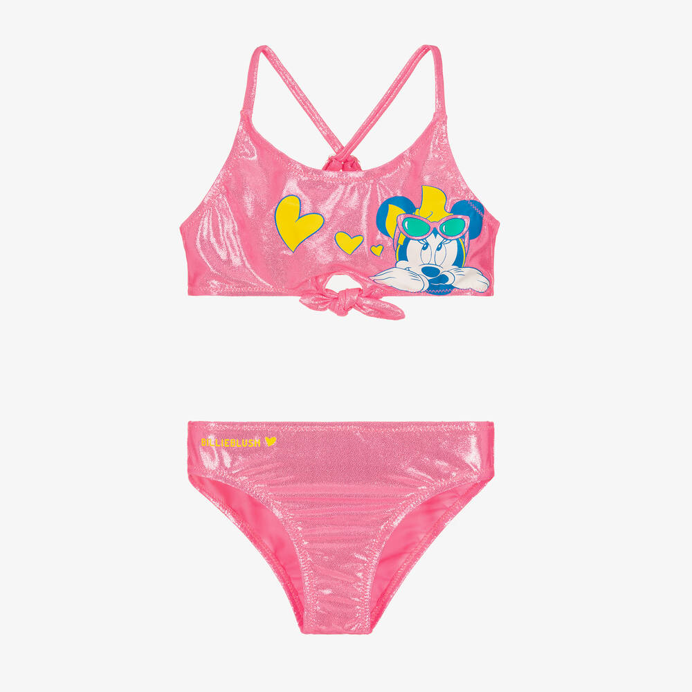 Billieblush-Girls Pink Sparkly Disney Bikini | Childrensalon Outlet
