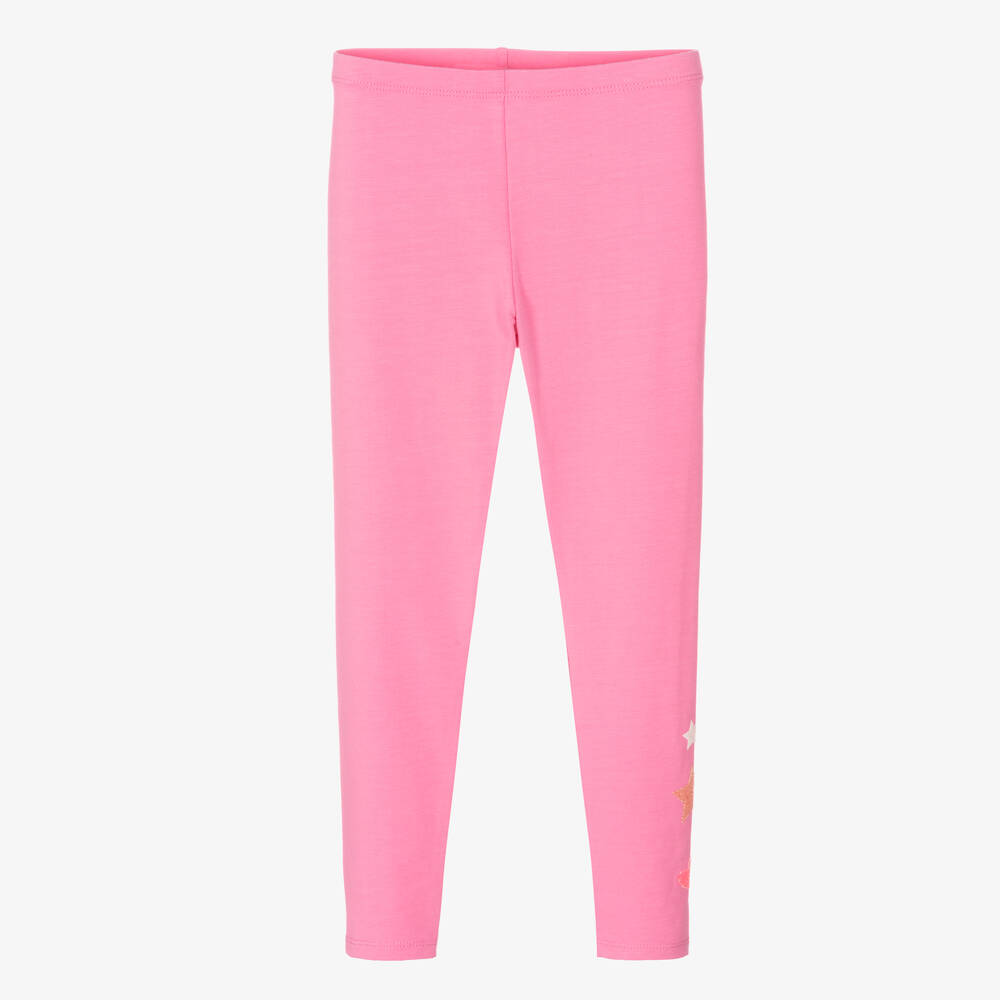 Billieblush - Rosa Leggings mit Sternen (M) | Childrensalon