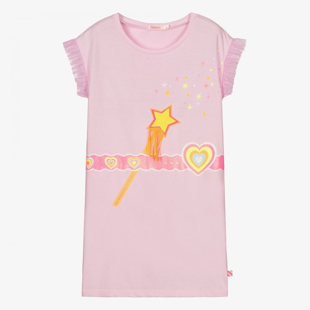 Billieblush - Robe rose en coton Étoiles Fille | Childrensalon