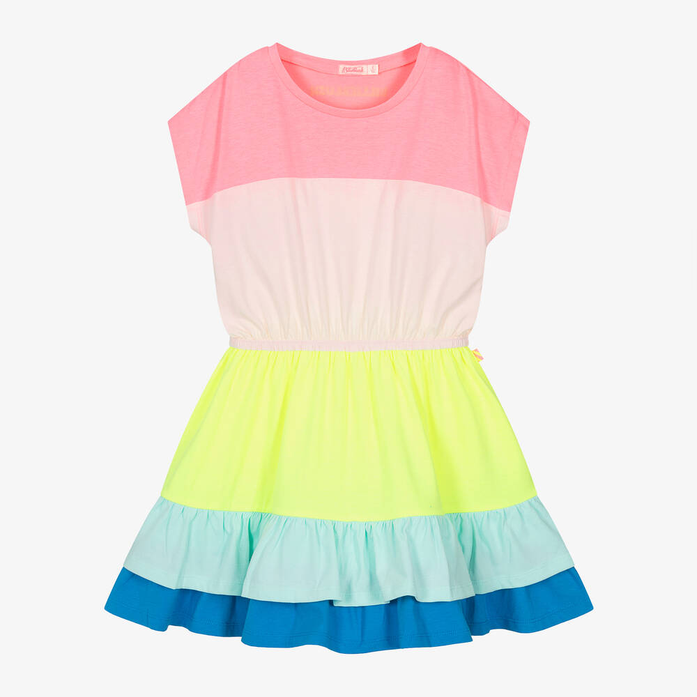 Billieblush-Girls Pink Striped Cotton Dress | Childrensalon Outlet